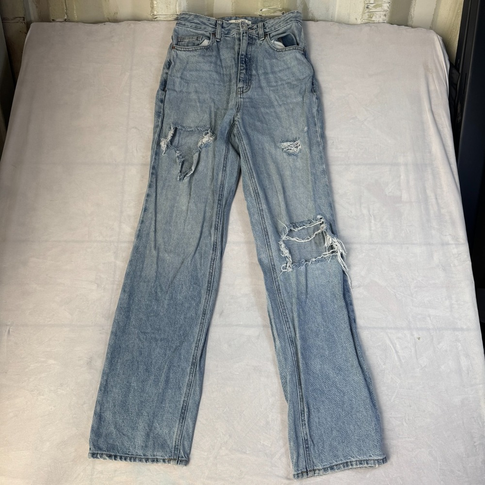 PacSun Womens Light Blue Denim Distressed Outdoor 90's Boyfriend Jeans Size 26